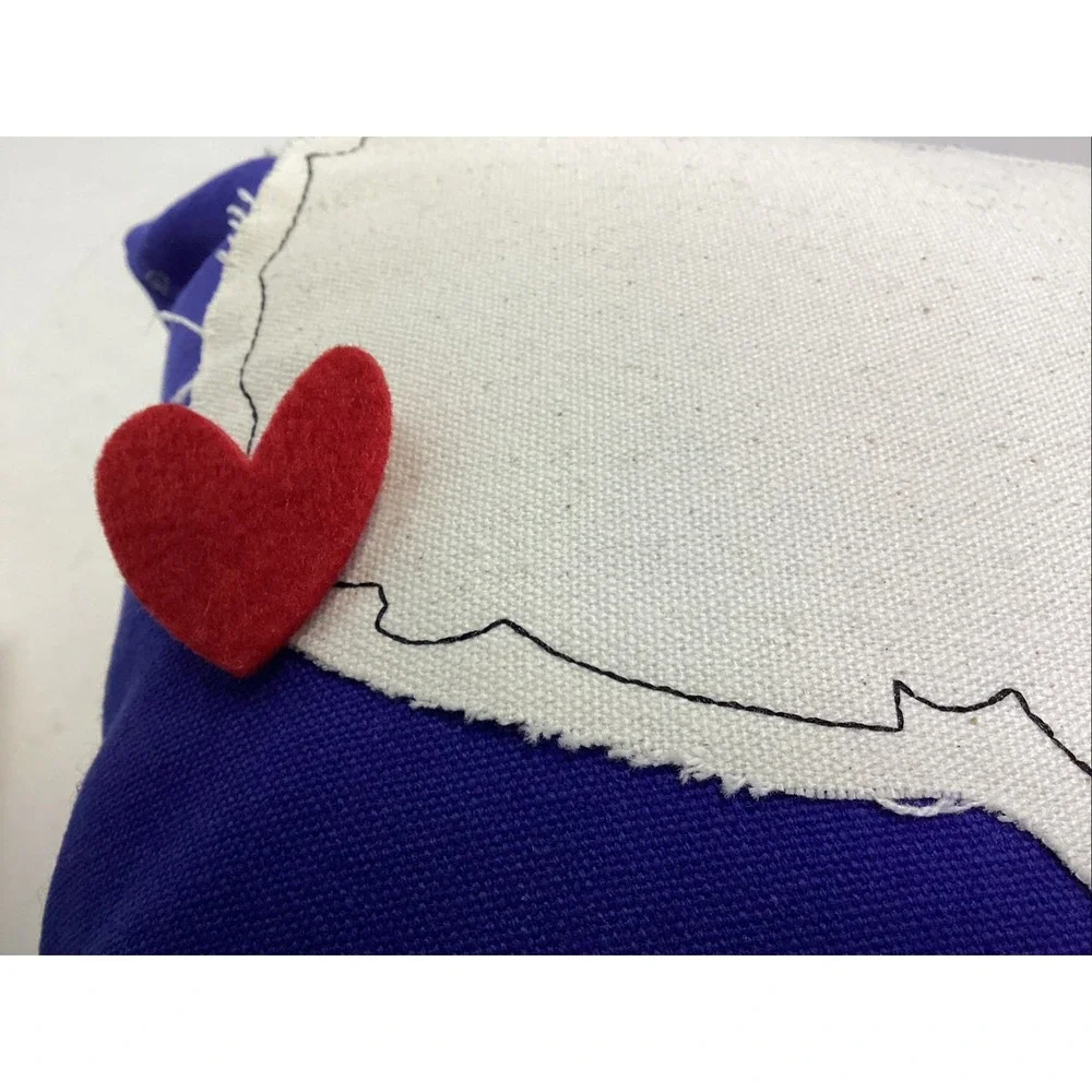 Decorative USA State Map Pillow 